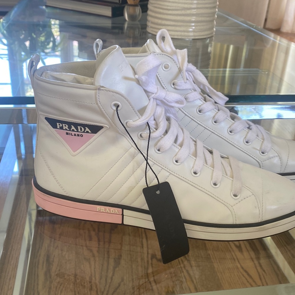 Prada High tops. New size 40 1/2. No box.